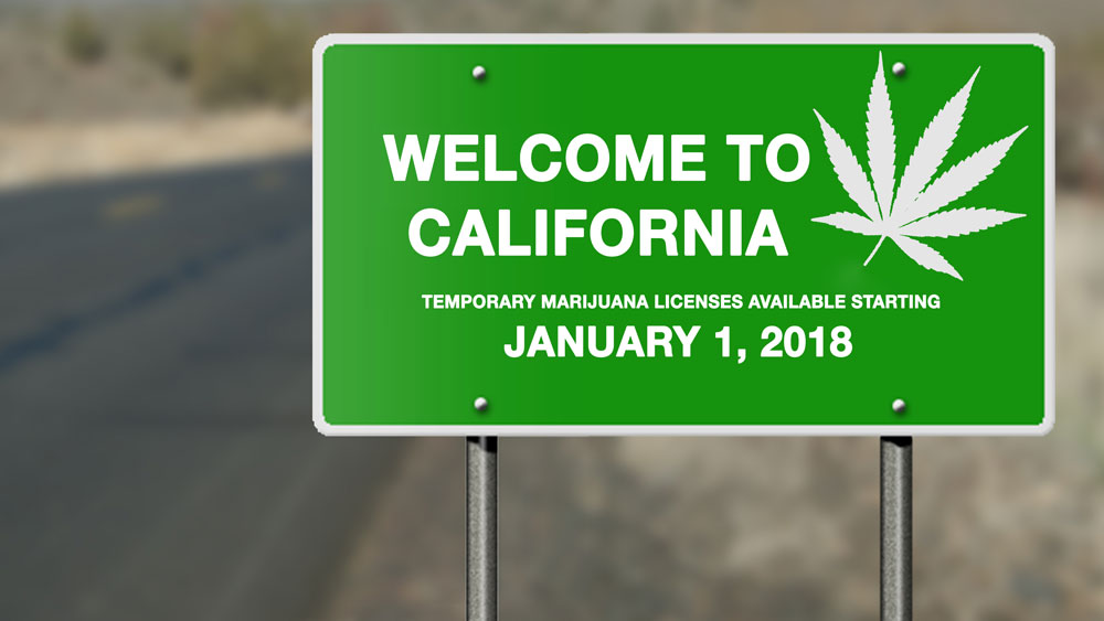 California temporary marijuana licenses beginning January 1, 2018