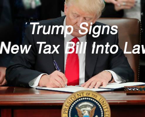 trump sign new tax law -2018 IRS tax bill