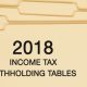 Updated 2018 Withholding Tables Now Available - Taxpayers Could See Paycheck Changes by February