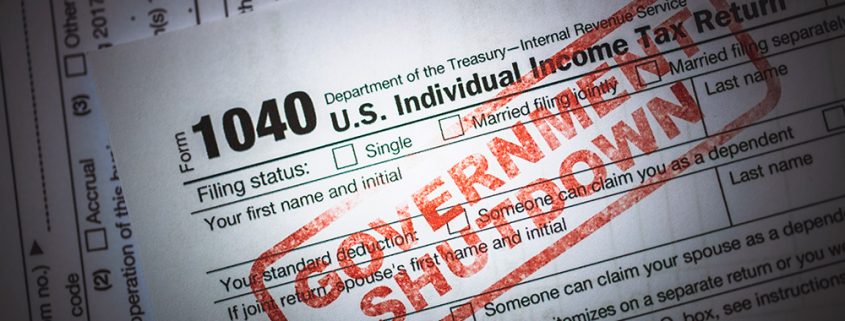 IRS tax forms - Government Shutdown